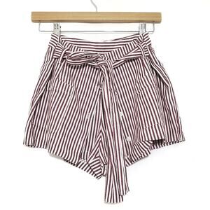 Essue | Split Button Up High Waist Skort Shorts Skirt Belted with Pockets